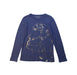 A Navy Long Sleeve T Shirts from Crewcuts in size 6T for boy. (Front View)