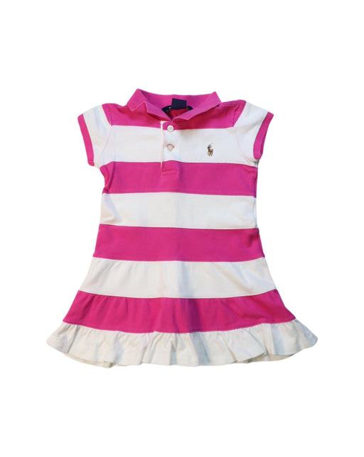 A Pink Short Sleeve Dresses from Ralph Lauren in size 2T for girl. (Front View)