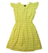 A Yellow Sleeveless Dresses from Velveteen in size 8Y for girl. (Front View)