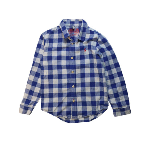 A Blue Long Sleeve Shirts from Joules in size 7Y for boy. (Front View)