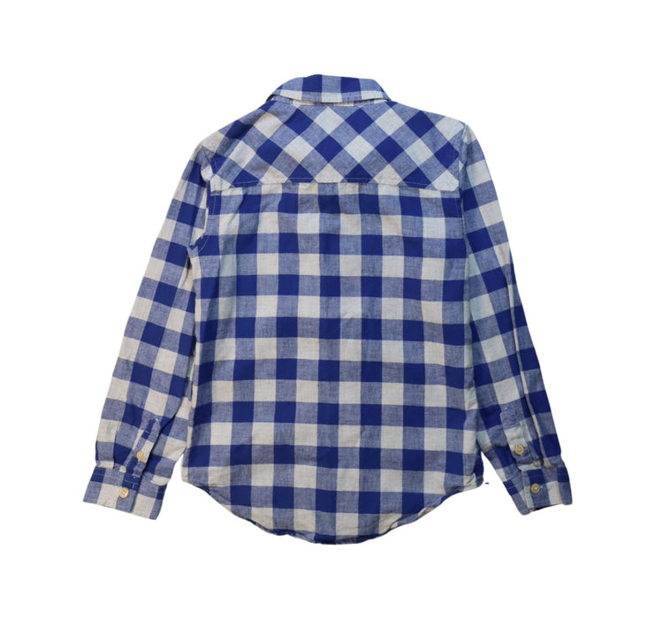 A Blue Long Sleeve Shirts from Joules in size 7Y for boy. (Back View)