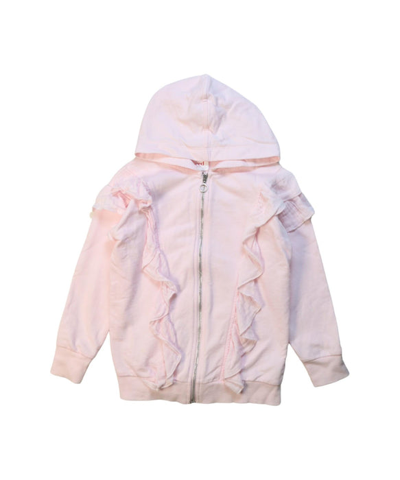 A Pink Lightweight Jackets from Seed in size 5T for girl. (Front View)