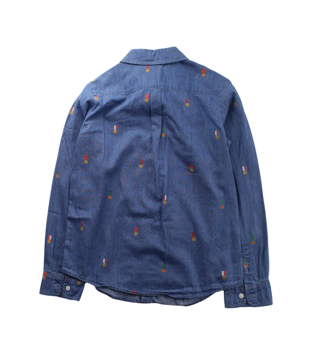 A Blue Long Sleeve Shirts from Jacadi in size 10Y for boy. (Back View)