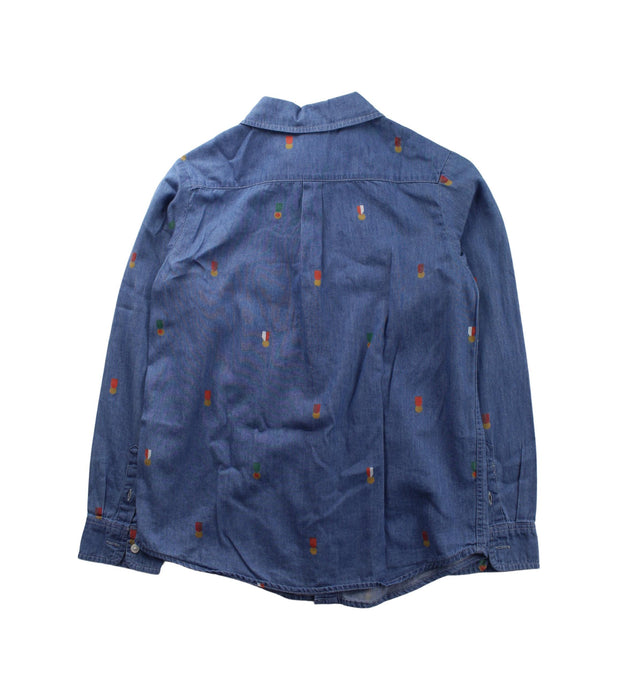 A Blue Long Sleeve Shirts from Jacadi in size 10Y for boy. (Back View)