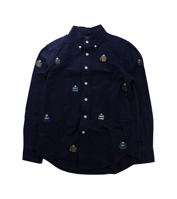 A Blue Long Sleeve Shirts from Ralph Lauren in size 8Y for boy. (Front View)