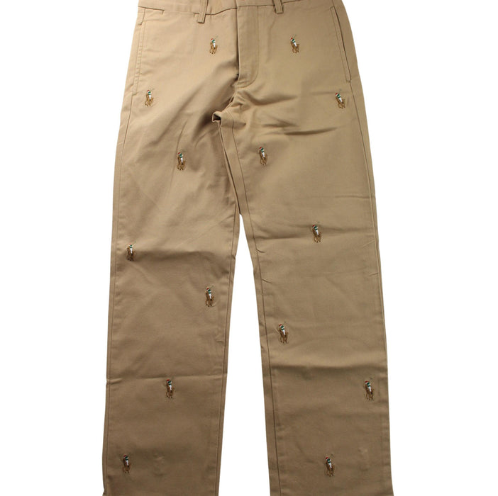 A Beige Casual Pants from Polo Ralph Lauren in size 8Y for boy. (Front View)