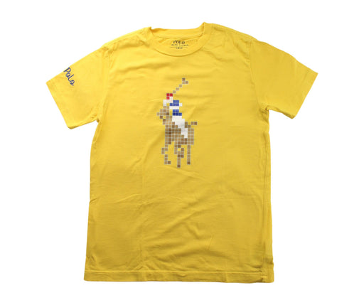 A Yellow Short Sleeve T Shirts from Polo Ralph Lauren in size 8Y for boy. (Front View)