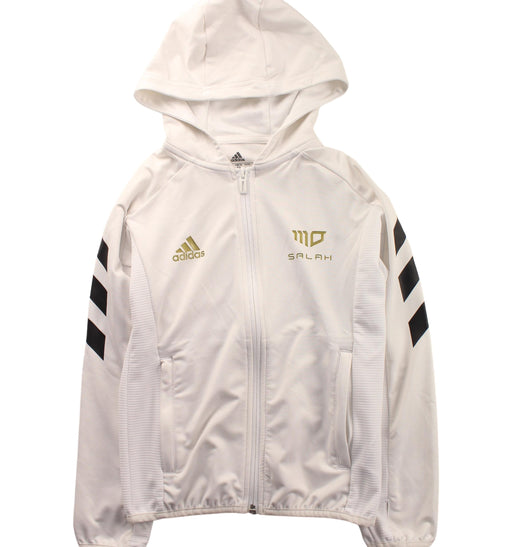 A White Lightweight Jackets from Adidas in size 5T for girl. (Front View)