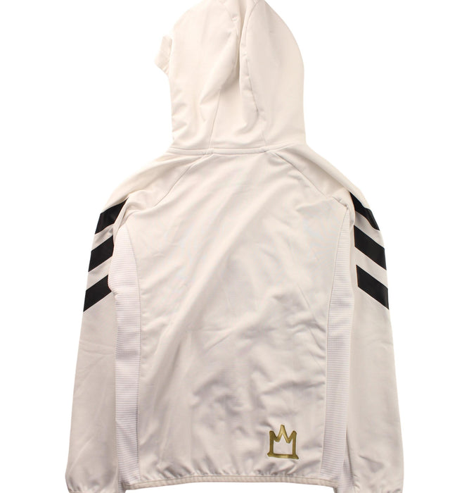 A White Lightweight Jackets from Adidas in size 5T for girl. (Back View)