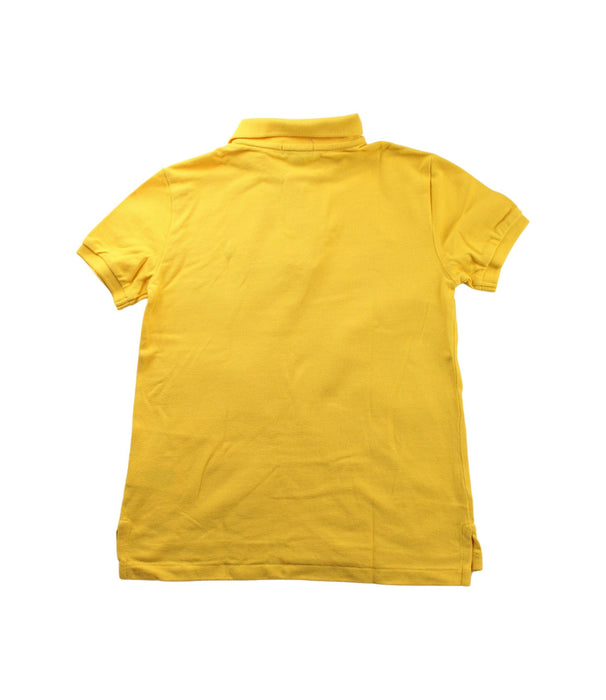 A Yellow Short Sleeve Polos from Polo Ralph Lauren in size 7Y for boy. (Back View)