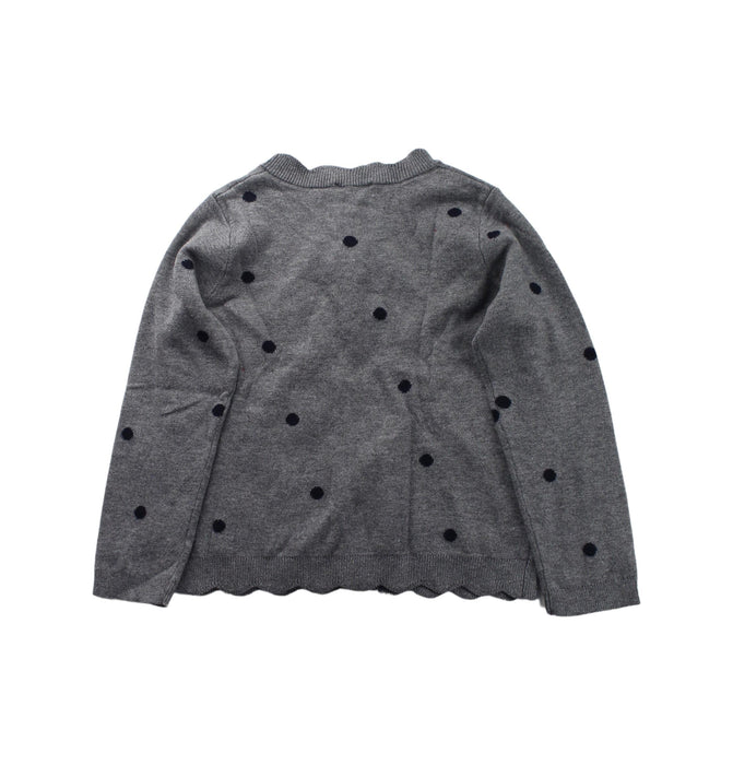 A Grey Cardigans from Jacadi in size 4T for girl. (Back View)