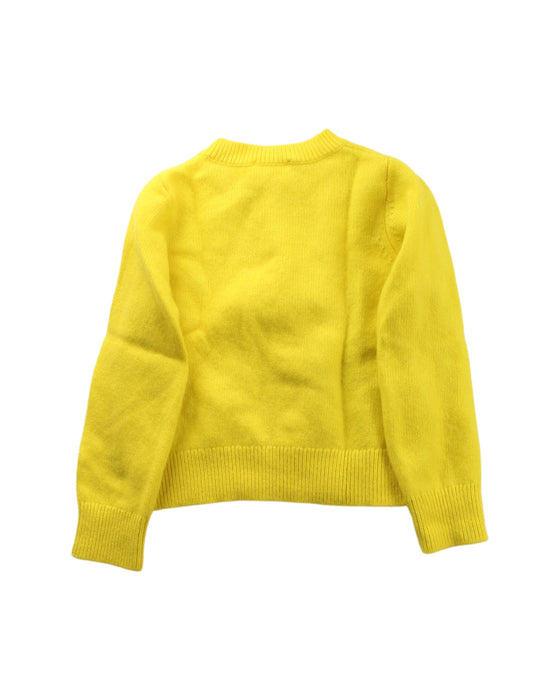 A Yellow Cardigans from Jacadi in size 4T for girl. (Back View)