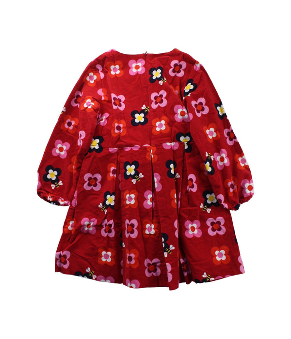 A Red Long Sleeve Dresses from Jacadi in size 4T for girl. (Back View)