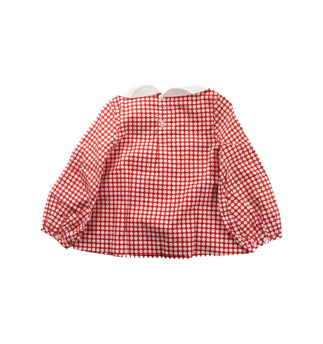 A Red Long Sleeve Tops from Jacadi in size 3T for girl. (Back View)