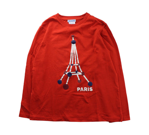 A Red Long Sleeve T Shirts from Jacadi in size 10Y for girl. (Front View)