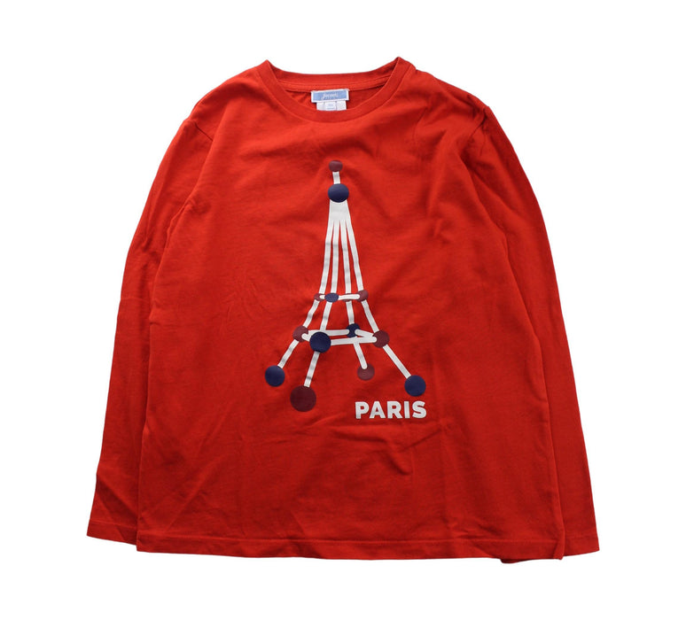 A Red Long Sleeve T Shirts from Jacadi in size 10Y for girl. (Front View)