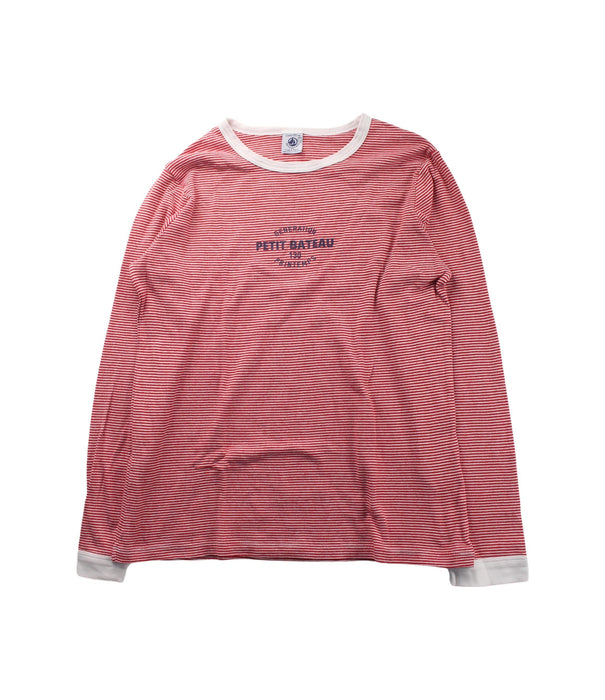 A Red Pyjama Sets from Petit Bateau in size 12Y for girl. (Front View)