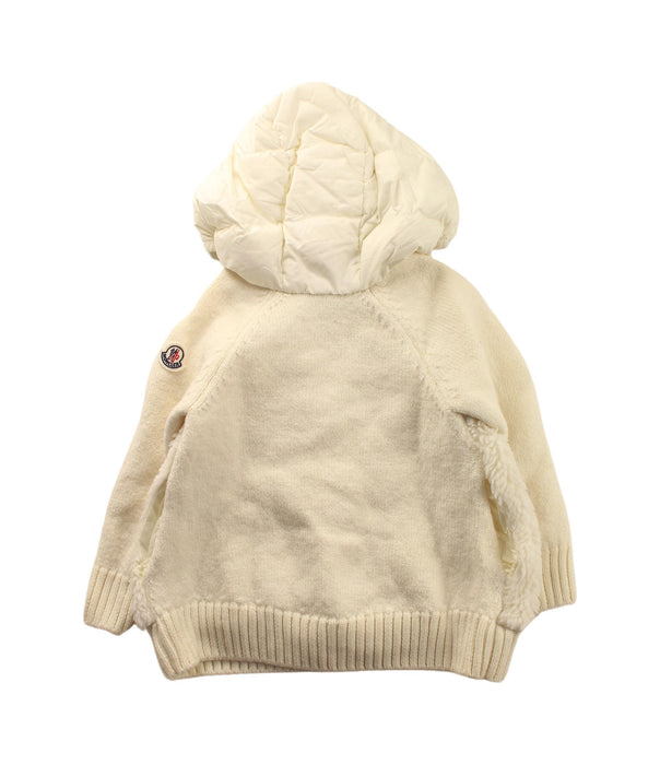 A White Cardigans from Moncler in size 4T for girl. (Back View)