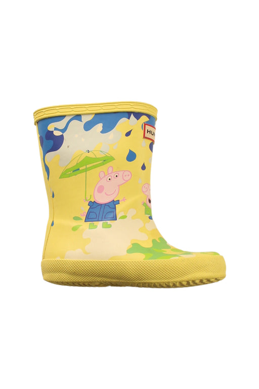 A Yellow Rain Boots from Hunter in size 18-24M for girl. (Front View)