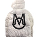 A White Puffer/Quilted Jackets from Moncler in size 12Y for boy. (Back View)