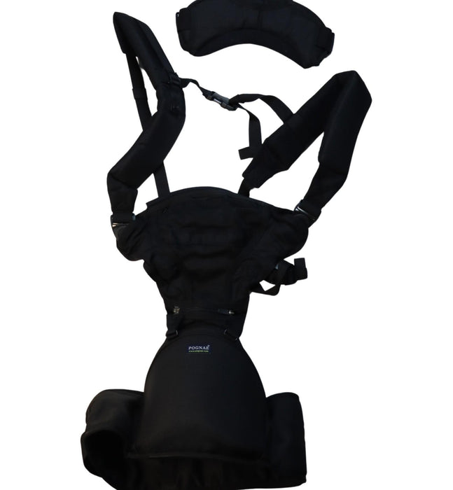 A Black Baby Carriers from Pognae in size 3-6M for neutral. (Front View)
