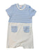 A White Short Sleeve Rompers from Seed in size 6-12M for boy. (Front View)