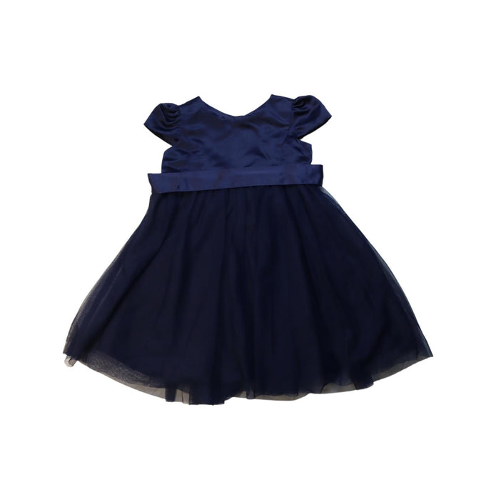 A Navy Short Sleeve Dresses from Monsoon in size 12-18M for girl. (Front View)