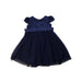 A Navy Short Sleeve Dresses from Monsoon in size 12-18M for girl. (Front View)