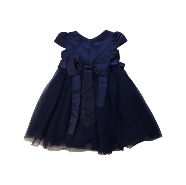 A Navy Short Sleeve Dresses from Monsoon in size 12-18M for girl. (Back View)