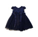 A Navy Short Sleeve Dresses from Monsoon in size 12-18M for girl. (Back View)