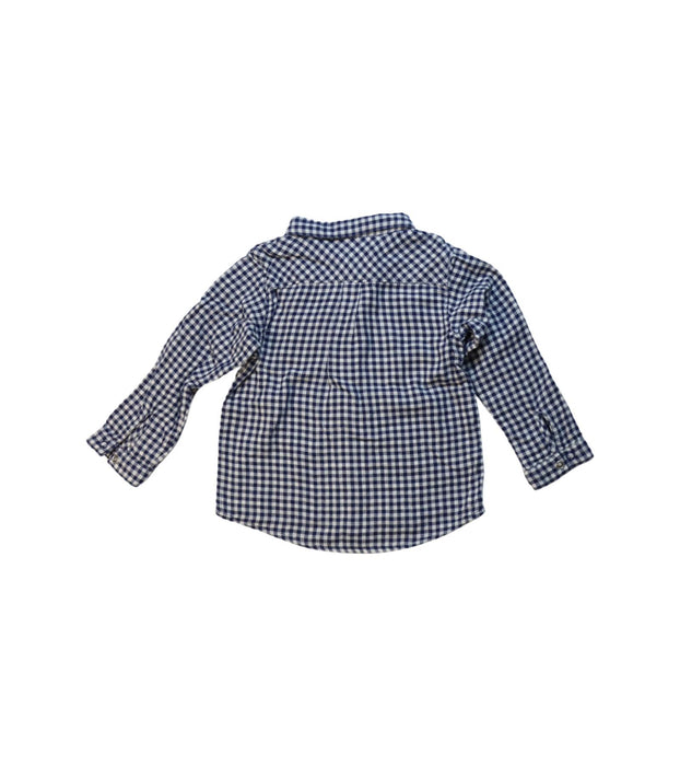 A Black Long Sleeve Shirts from Petit Bateau in size 18-24M for boy. (Back View)