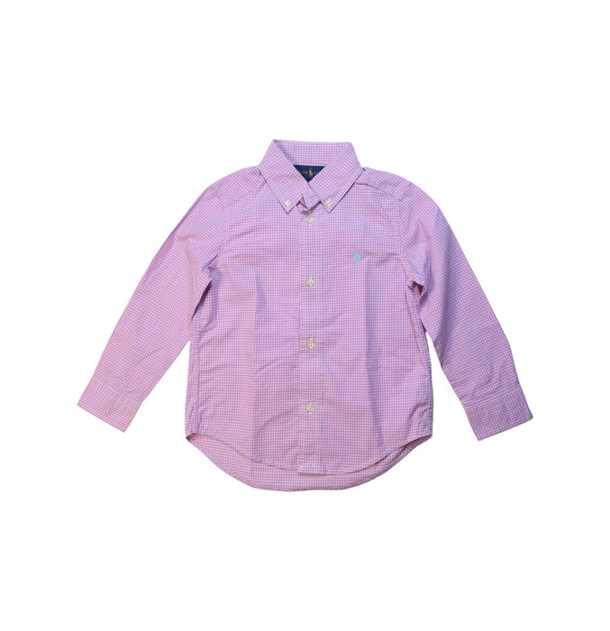 A Pink Long Sleeve Shirts from Ralph Lauren in size 3T for boy. (Front View)