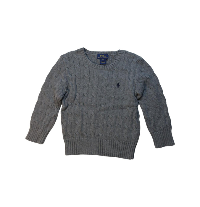 A Grey Knit Sweaters from Polo Ralph Lauren in size 3T for boy. (Front View)