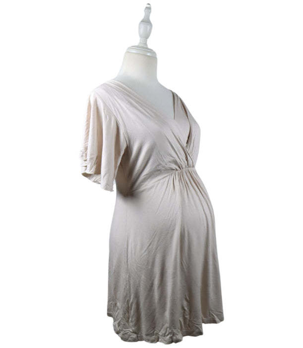 A White Short Sleeve Dresses from Seraphine in size S for maternity. (Front View)