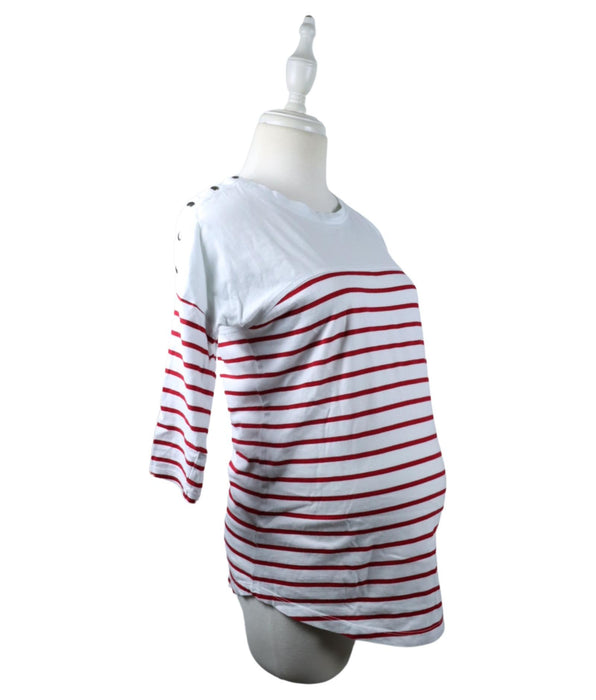 A Red Long Sleeve Tops from Seraphine in size S for maternity. (Front View)