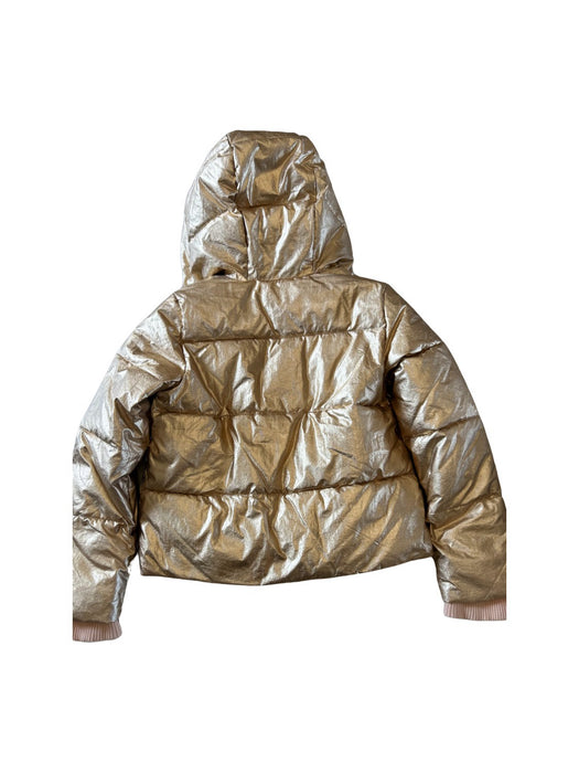 A Gold Puffer/Quilted Coats & Outerwear from Crewcuts in size 10Y for girl. (Back View)