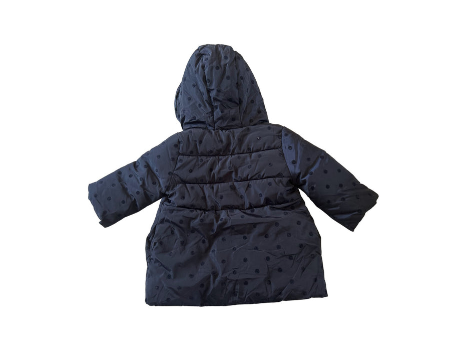 A Navy Puffer/Quilted Coats & Outerwear from Jacadi in size 12-18M for girl. (Back View)