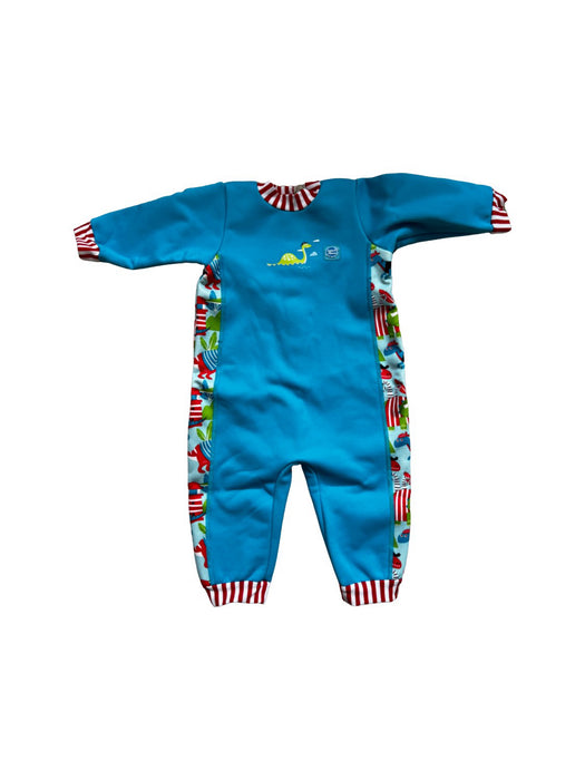 A Blue Wetsuits from Splash About in size 18-24M for neutral. (Front View)