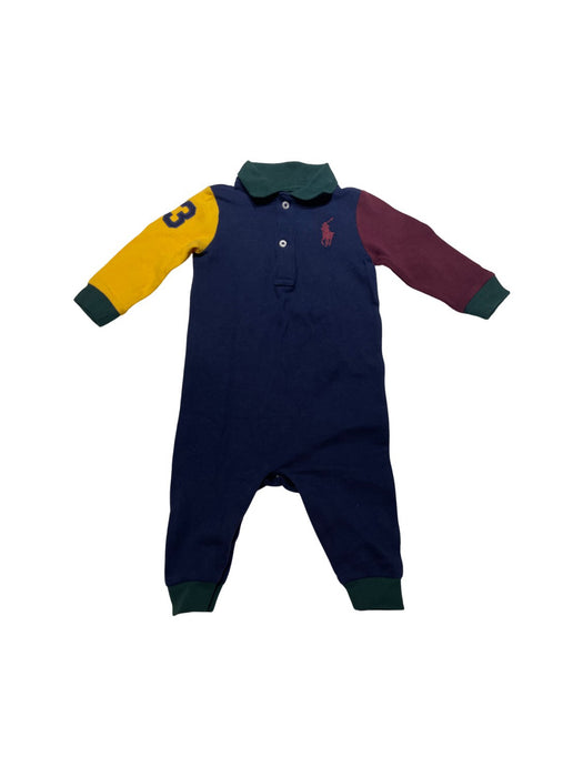 A Navy Long Sleeve Jumpsuits from Ralph Lauren in size 3-6M for boy. (Front View)