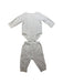 A White Pyjama Sets from Mides in size 6-12M for neutral. (Front View)