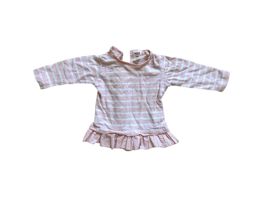 A Pink Long Sleeve Tops from Seed in size 0-3M for girl. (Front View)