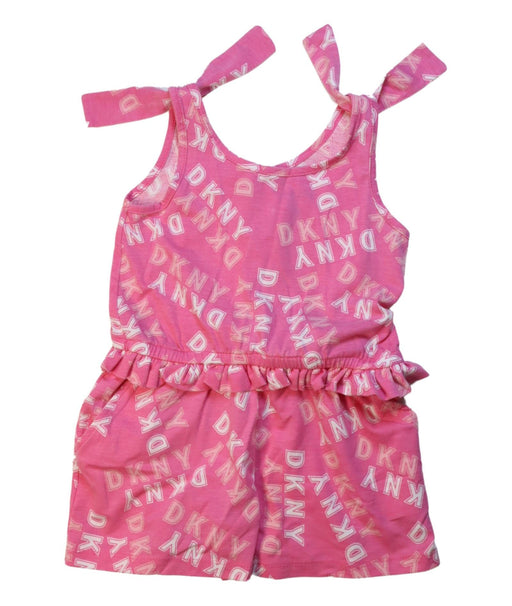 A Multicolour Sleeveless Rompers from DKNY in size 4T for girl. (Front View)