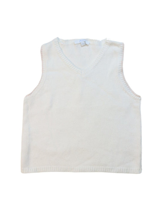 A White Sweater Vests from Jacadi in size 2T for neutral. (Front View)