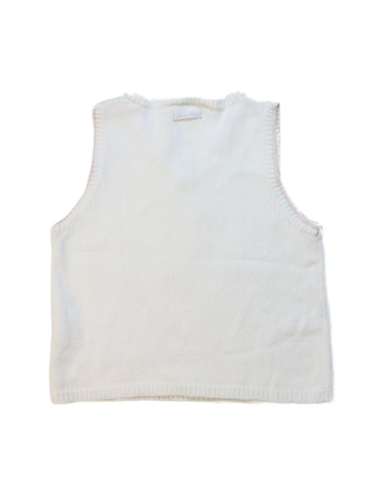 A White Sweater Vests from Jacadi in size 2T for neutral. (Back View)