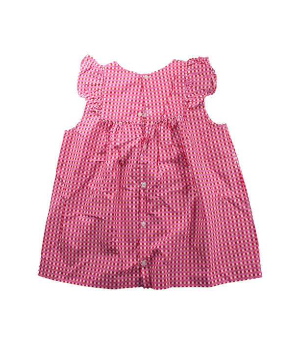 A Pink Sleeveless Dresses from Jacadi in size 12Y for girl. (Back View)
