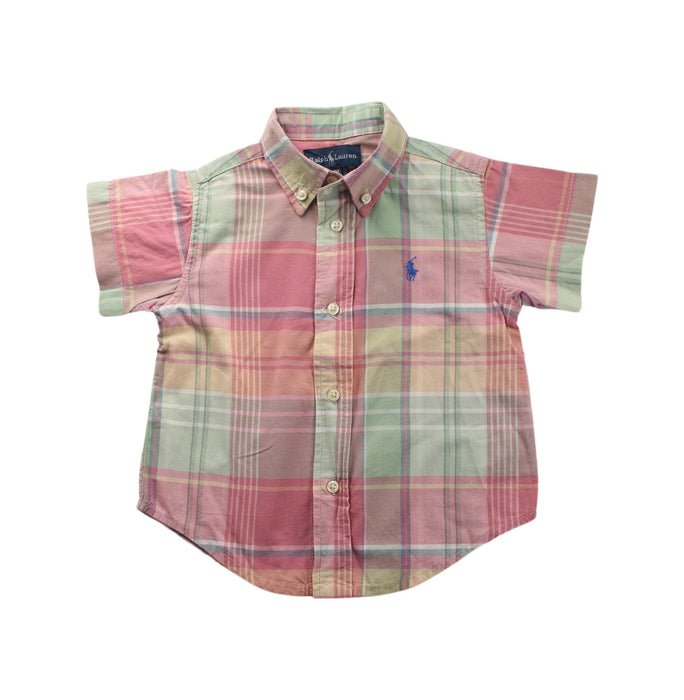 A Pink Short Sleeve Shirts from Ralph Lauren in size 12-18M for boy. (Front View)