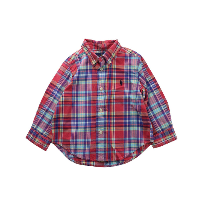 A Red Long Sleeve Shirts from Ralph Lauren in size 12-18M for boy. (Front View)