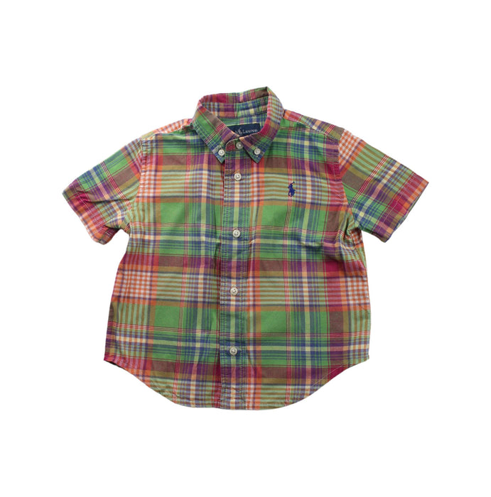 A Green Short Sleeve Shirts from Ralph Lauren in size 2T for boy. (Front View)