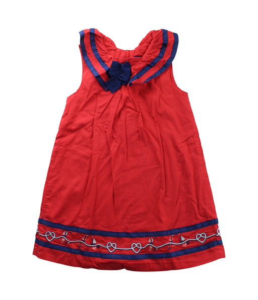 A Red Sleeveless Dresses from Sergent Major in size 4T for girl. (Front View)