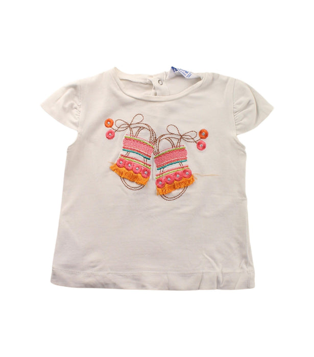 A White Short Sleeve Tops from Mayoral in size 2T for girl. (Front View)